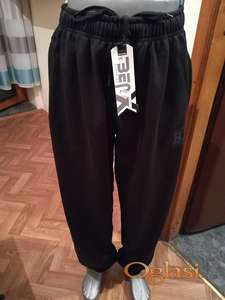 Nova muska pamucna trenerka donji deo Benx Crna 4XL 5XL Debela Zimska Novo