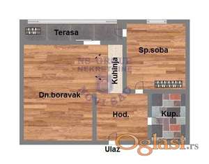 Na prodaju idealan kompletno namešten dvosoban stan