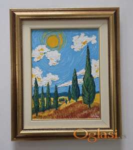 Ulje na platnu - Miris cempresa, prelepa slika!