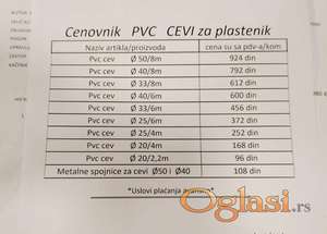 PVC cevi za plastenik