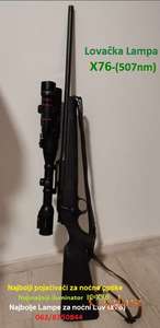 Najprodavanija i NAJBOLJA Lampa za Noćni Lov X76 zelena 507nm