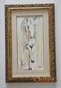 Ulje na platnu - Kraljevski konj, prelepa slika!