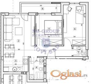 Trosoban stan u izgradnji Adice