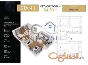 Petrovaradin, Alibegovac - Četvorosoban stan u izgradnji ID#1582