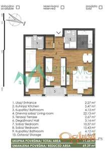 Telep, fenomenalan trosoban stan-izuzetna ponuda