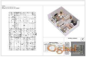 Dvosoban stan 49 m², Telep, 1. sprat! Sa pdv-om!