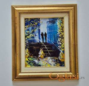 Ulje na platnu - Stranci u noci, prelepa slika!