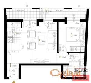 PETROVARADIN, 46m2, Dvosoban sa pdv