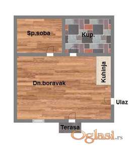 Jednoiposoban 41m2 Adice