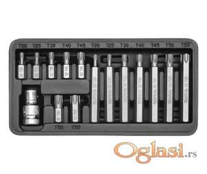 Profesionalni set nastavaka sa torx T20-T55, 15 komada