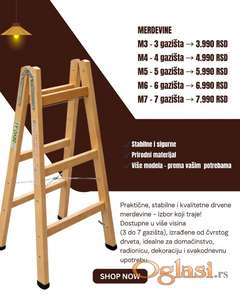 Drvene merdevine 3/7 prečaga