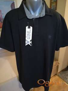 Nova muska majica sa kragnom Benx u velikim brojevima 3XL 4XL 5XL Crna Novo