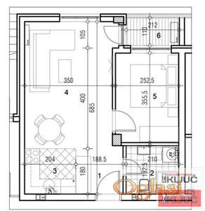 ADICE, 41m2, Dvosoban sa pdv