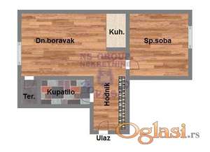 Dvosoban stan, 46m2, Novi Majur