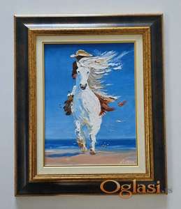 Ulje na platnu - Konj Maestro, prelepa slika!