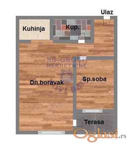 Odličan dvosoban stan u izgradnji na Bulevaru Patrijarha Pavla! 45m2