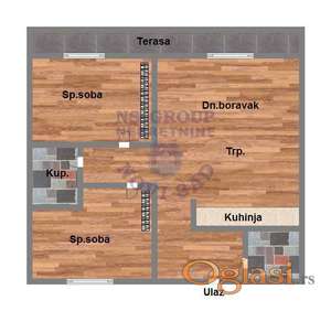 Trosoban stan na Telepu 57m2