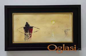 Ulje na platnu - Camdzija i zalazak sunca