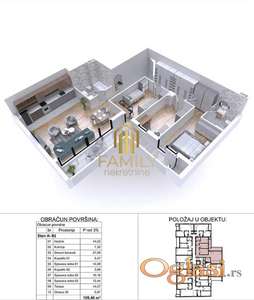 Četvorosoban stan u izgradnji - 109m2