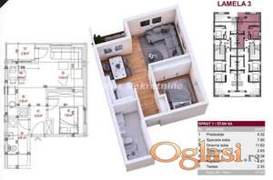 Petrovaradin-Lep Dvosoban stan 37 m2 u Izgradnji-povrat Pdv-065/385 8880