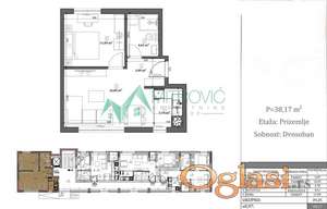 Dvosoban stan u novogradnji – Telep, 38 m² (Šifra: 1004797) 