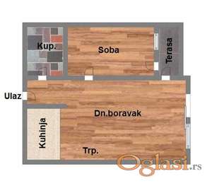 Dvosoban 45m2 Podbara