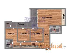 Cetvorosoban stan na Podbari,109m2