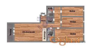 Prodaje se troiposoban stan na Podbari 97m2