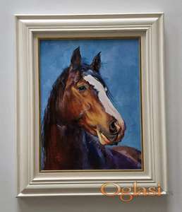 Ulje na platnu - Portret konja, slika broj tri.