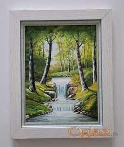 Ulje na platnu - Zvuci sumskog potoka, prelepo!
