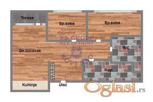 Trosoban stan u izgradnji 64m2  - Bulevar patrijarha Pavla!