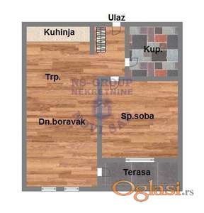 Dvosoban stan u Petrovaradinu u izgradnji,42m2