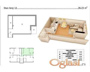 Jednosoban stan u novoj zgradi -Branko Bjegović ID#2341