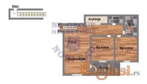 Trosoban stan na Bulevaru Patrijarha Pavla,65m2
