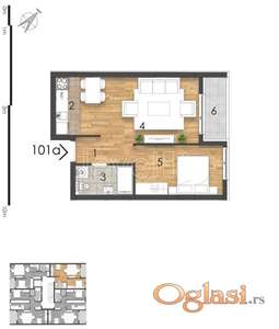 NOVI SAD - TELEP - 43.38 m2