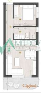 Novi Sad, Adice - Jednoiposoban stan 33m2 + terasa od 6m2 