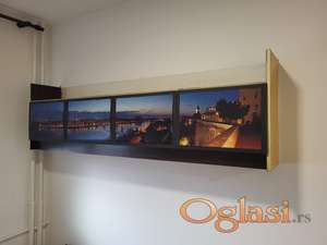 Velika zidna polica 2m sa osvetljenjem