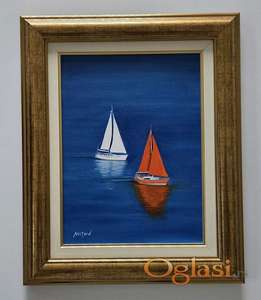 Ulje na platnu - Plava laguna, prelepo!