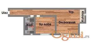 Jednoiposoban stan, 36m2, Adice
