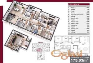 Južni Telep-Petosoban Dupleks 175 m2-povrat PDV-065/385 8880