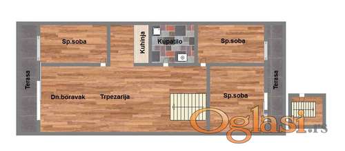 Odlican stan sa tri spavace sobe!