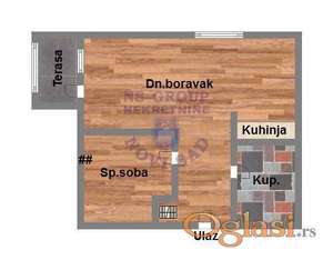 Jednoiposoban 42m2 Adice