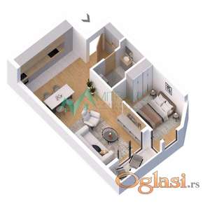 Petrovaradin, Novi Majur - Jednoiposoban stan 44 m2 