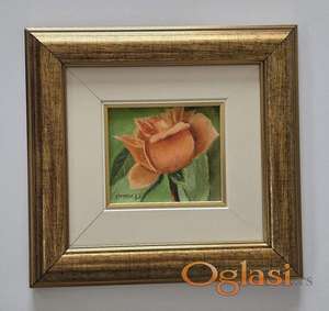 Ulje na platnu - Ruza, tri. Minijatura