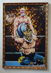 Slika Lucha libre - tehnika ulje i akril na platnu