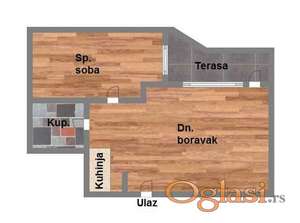 Dvosoban, 42m2, Somborski Bulevar