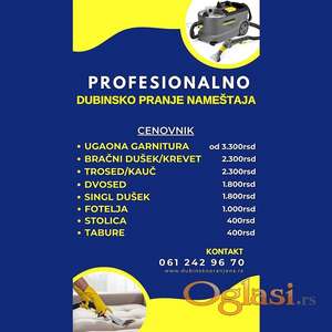 PROFESIONALNO DUBINSKO PRANJE NAMEŠTAJA - NOVI SAD