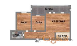 Vrhunski stan sa dve spavace sobe u centru Veternika