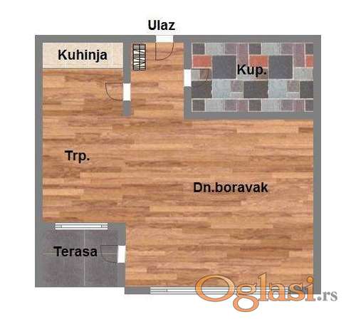 Jednosoban stan u Petrovaradinu,32m2