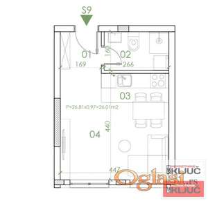 TELEP, 26m2, Garsonjera sa pdv, Izgradnja